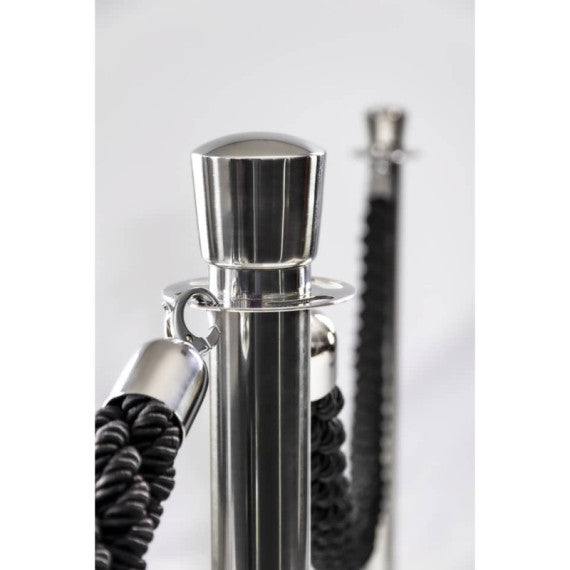 Set di 2 colonne segnapercorso Securit® Budget 100x33x33 cm - cromato RS-LW-CH