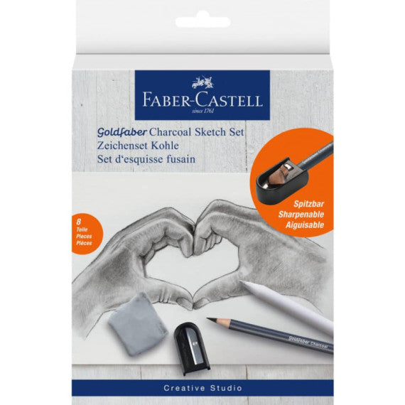 Set disegno Faber-Castell Goldfaber Charcoal - 8 pezzi - contenuto assortito 114006