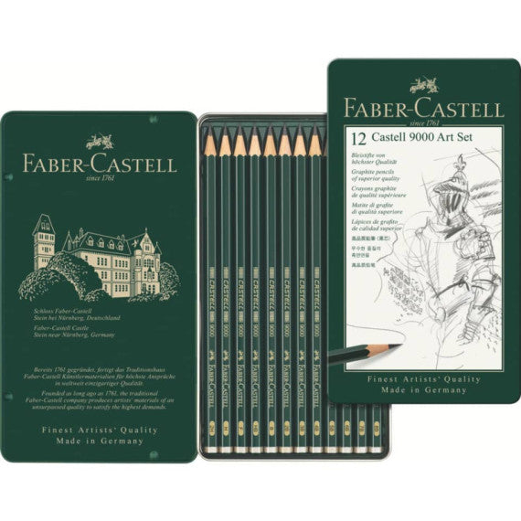 Set matite Faber-Castell 9000 gradazioni da 8B a 2H 12 gradazioni assortite 119065