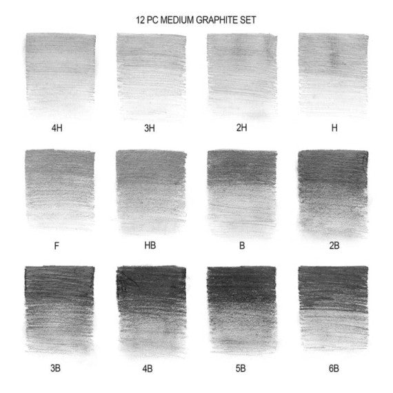 Set matite in grafite Winsor&Newton Studio Collection scatola in metallo 12 pezzi - 0490008