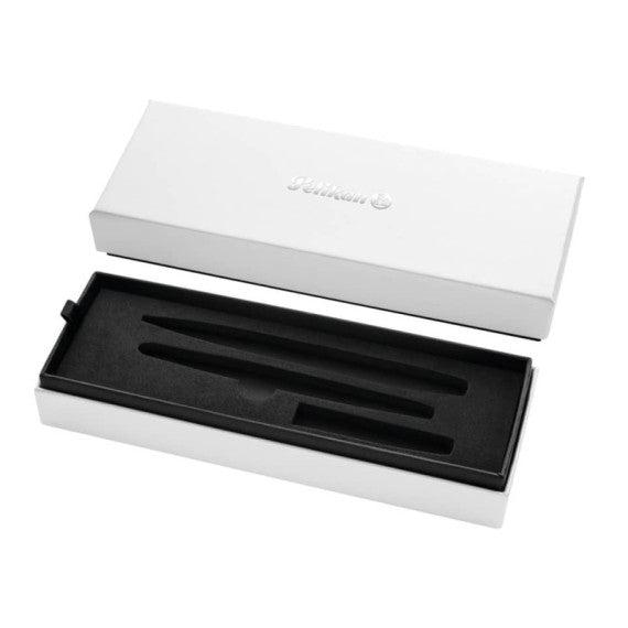 Set penna stilografica e sfera Pelikan Jazz® Noble Elegance blu in cofanetto regalo fusto blu e argento 821902
