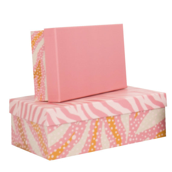 Set scatole regalo - dimensioni assortite - fantasia Breeze - conf. 5 pezzi
