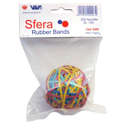 Sfera fascette elastiche VIVA assortiti diametro 60 mm - conf. 200 pezzi - C202