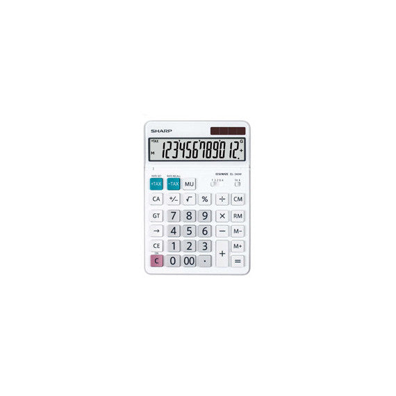 Sharp - Calcolatrice da tavolo - Bianca - EL 340W - 12 cifre