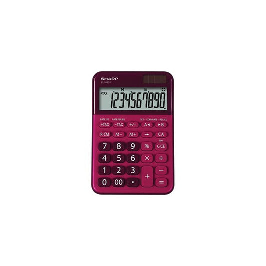 Sharp - Calcolatrice da tavolo EL M335 - 10 cifre - Rosso - ELM335 BRD