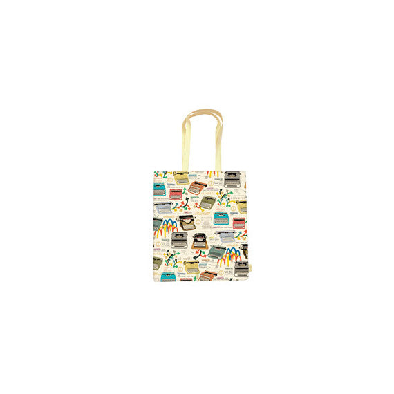 Shopper con manici - fantasia Olivetti - 35 x 40 x 8 cm - carta lavabile 100 gr - Kartos