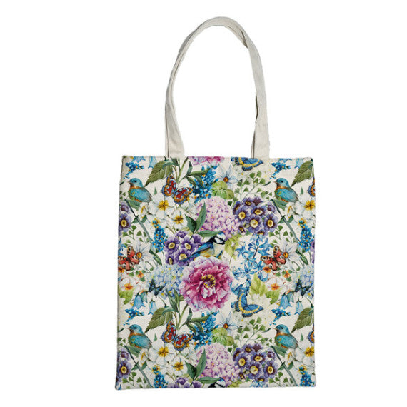 Shopper Nature Flowers - 42x38,5 cm - eco cotone - fantasie assortite - Pigna