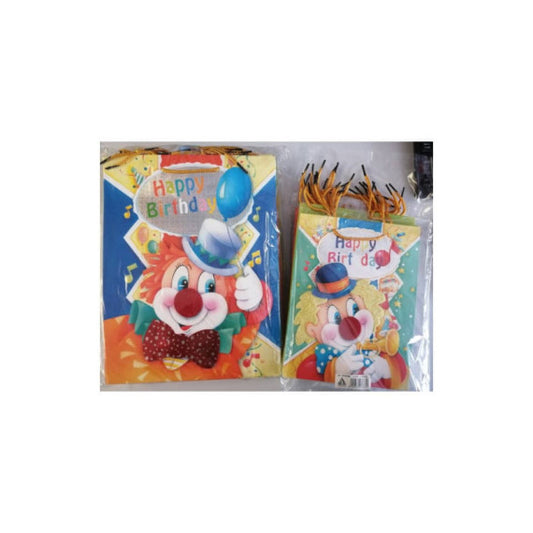 Shopper Saemec Clown 4 soggetti conf. 12 pz 26x14x34 cm SC76774