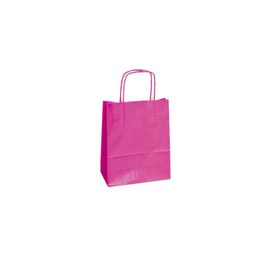 Shopper Twisted - maniglie cordino - 45 x 15 x 50 cm - carta kraft - magenta - Mainetti Bags - conf. 25 pezzi