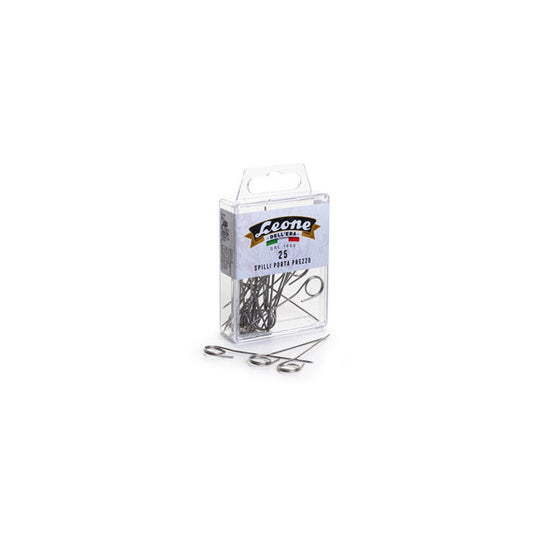 Spilli portaprezzi - inox - Leone - conf. 25 pezzi