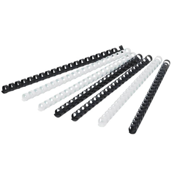 Spirali in PVC per rilegatura Q-Connect 18 mm colore nero - conf. 50 pezzi - KF32114