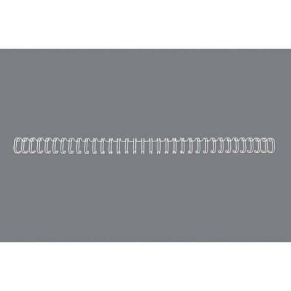 Spirali metalliche a 34 anelli GBC Wirebind 11 mm A4 bianco - fino a 100 fogli - conf. 100 pezzi - RG810770