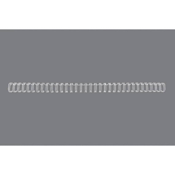 Spirali metalliche a 34 anelli GBC Wirebind 11 mm A4 bianco - fino a 100 fogli - conf. 100 pezzi - RG810770