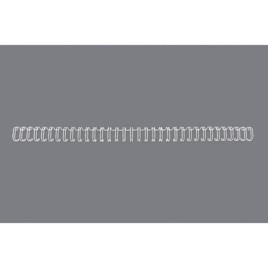 Spirali metalliche a 34 anelli GBC Wirebind 14 mm A4 bianco - fino a 125 fogli - conf. 100 pezzi - RG810970
