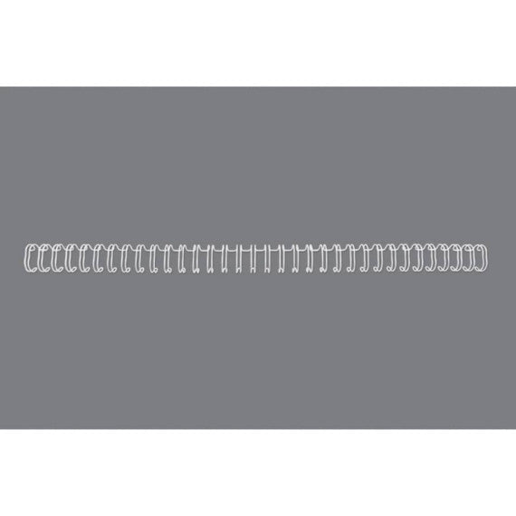 Spirali metalliche a 34 anelli GBC Wirebind 14 mm A4 bianco - fino a 125 fogli - conf. 100 pezzi - RG810970