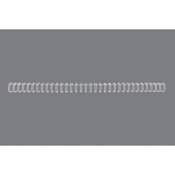Spirali metalliche a 34 anelli GBC Wirebind 6 mm A4 bianco - fino a 55 fogli - conf. 100 pezzi - RG810470