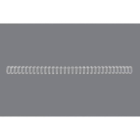 Spirali metalliche a 34 anelli GBC Wirebind 6 mm A4 bianco - fino a 55 fogli - conf. 100 pezzi - RG810470