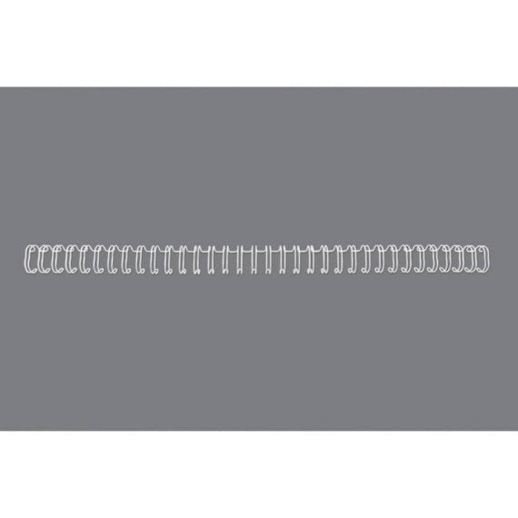 Spirali metalliche a 34 anelli GBC Wirebind 6 mm A4 bianco - fino a 55 fogli - conf. 100 pezzi - RG810470