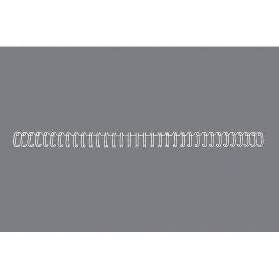 Spirali metalliche a 34 anelli GBC Wirebind 8 mm A4 bianco - fino a 70 fogli - conf. 100 pezzi - RG810570