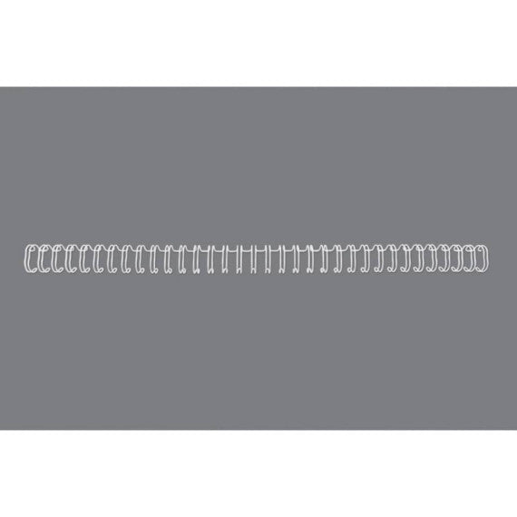 Spirali metalliche a 34 anelli GBC Wirebind 8 mm A4 bianco - fino a 70 fogli - conf. 100 pezzi - RG810570