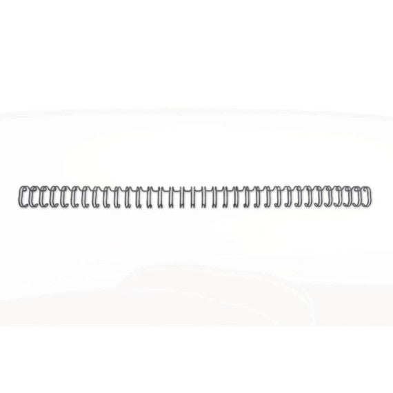 Spirali metalliche a 34 anelli GBC Wirebind 8 mm a4 nero conf da 100 spirali - RG810510