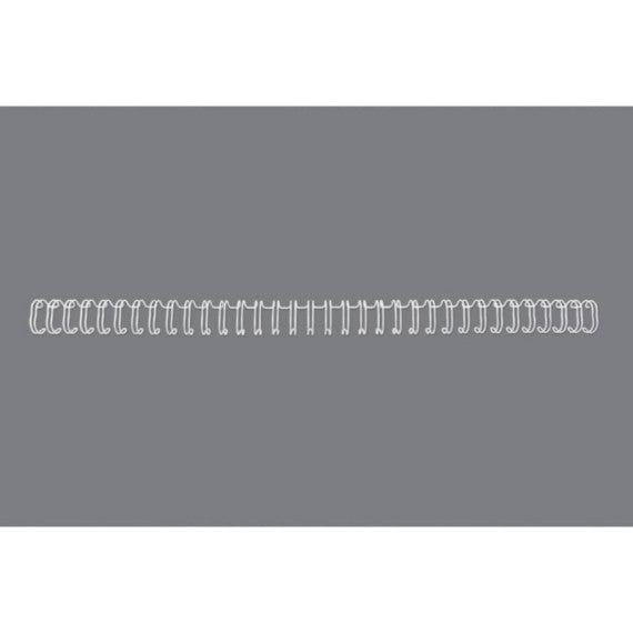 Spirali metalliche a 34 anelli GBC Wirebind 9 mm A4 bianco - fino a 85 fogli - conf. 100 pezzi - RG810670