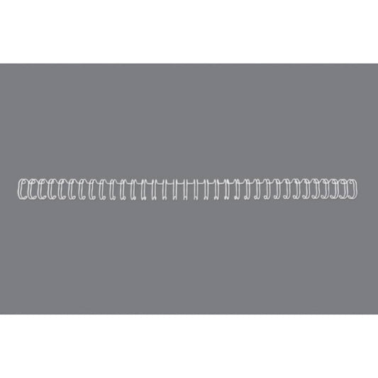 Spirali metalliche a 34 anelli GBC Wirebind 9 mm A4 bianco - fino a 85 fogli - conf. 100 pezzi - RG810670