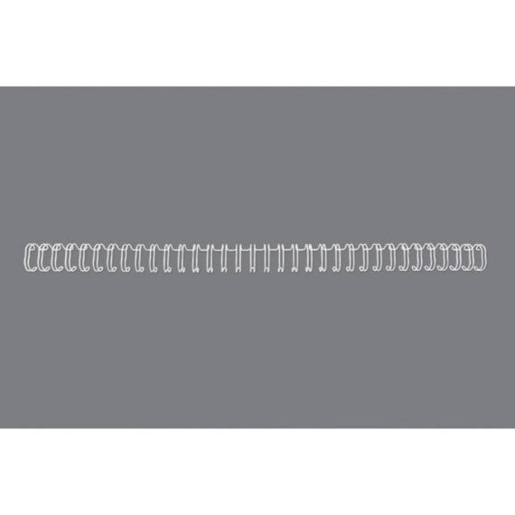 Spirali metalliche a 34 anelli GBC Wirebind 9 mm A4 bianco - fino a 85 fogli - conf. 100 pezzi - RG810670