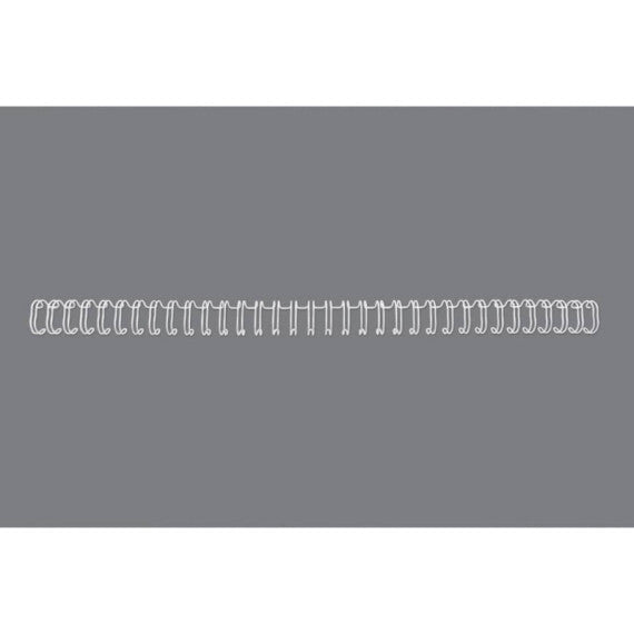 Spirali metalliche a 34 anelli GBC Wirebind 9 mm A4 bianco - fino a 85 fogli - conf. 100 pezzi - RG810670