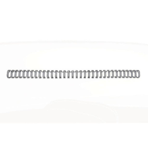 Spirali metalliche a 34 anelli GBC WireBind W18 12 mm a4 nero conf da 100 spirali - RG810810