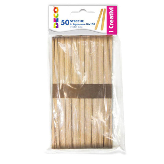Stecche CWR in legno - conf. 50 pz - avana 11690