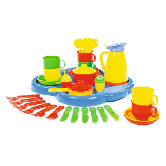 Stoviglie  CWR set pranzo/cena per 6 con vassoi colori assortiti 12834
