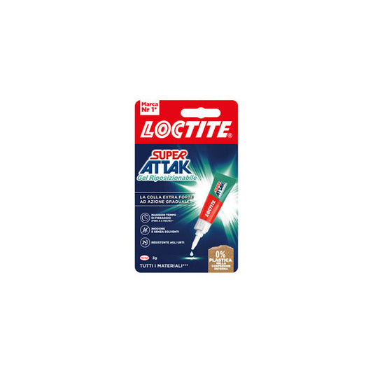Super Attak Gel Riposizionabile - 3 gr - trasparente - Loctite