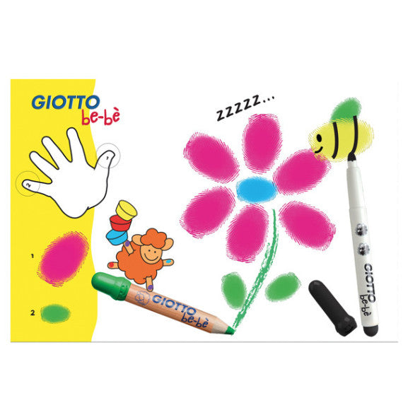 Supercolori a dita - 100 ml  - rosso, blu, giallo - Giotto bebe - conf. 3 pezzi
