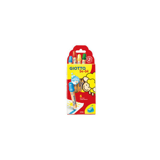 Supermatitoni - diametro mina 7 mm - lavabili - colori assortiti - con temperino - Giotto - astuccio 6 pezzi