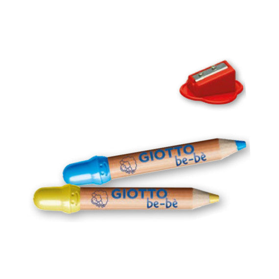 Supermatitoni - diametro mina 7 mm - lavabili - colori assortiti - con temperino - Giotto - astuccio 6 pezzi