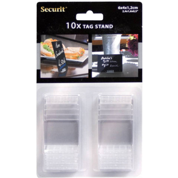 Supporti per targhe scrivibili Tag Securit® 4x6 cm nero confezione da 10 pezzi - TAG-HLD-TR