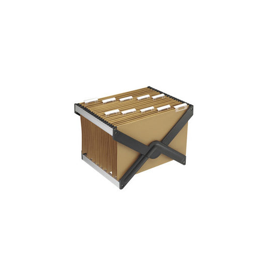 Supporto per cartelle sospese Luxor - con 10 cartelle interasse 39 cm - 41 x 27,5 x 32 cm - avana - Bertesi