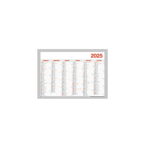Tabella 2025 semestrale formato 27x38 cm - conf. 10 pz - 25-TC501