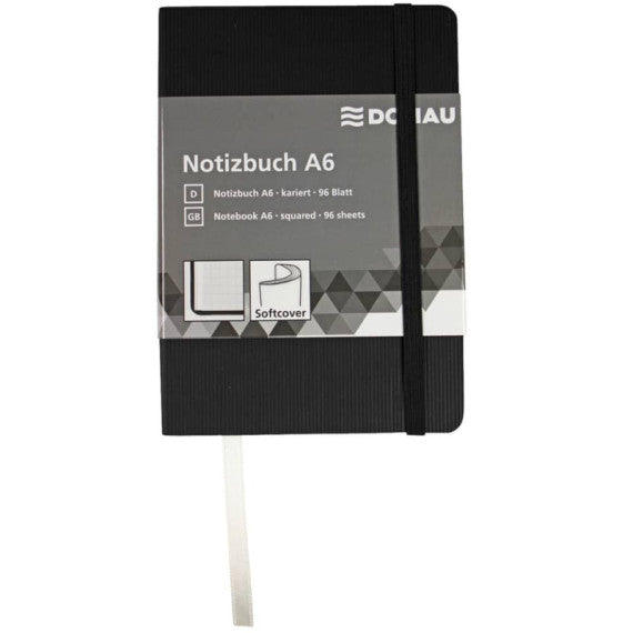 Taccuini Donau 95 ff quadretti A6 nero 1346100-01
