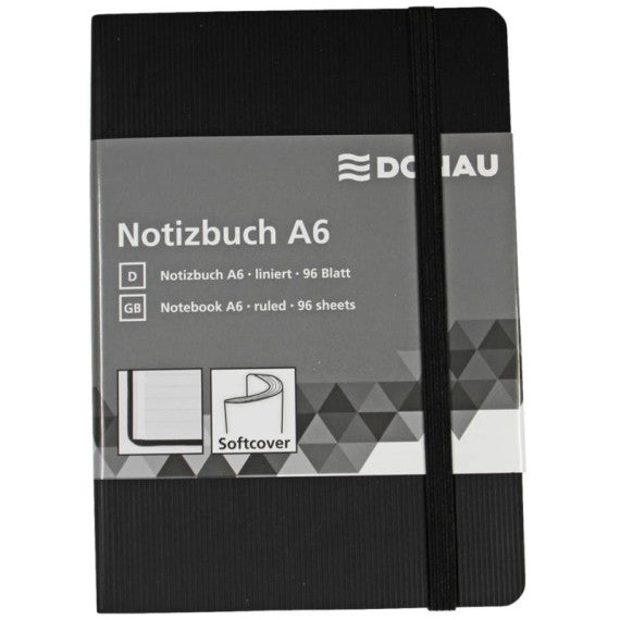 Taccuini Donau 95 ff righe A6 nero 1346101-01