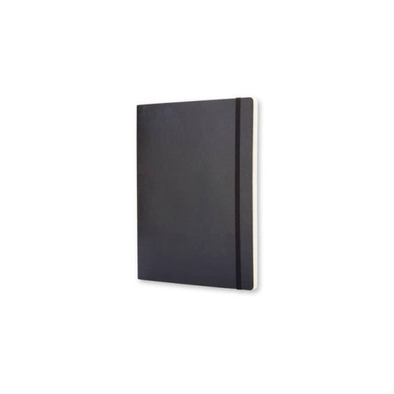 Taccuino a pagina bianca extra large 19x25 cm copertina morbida Moleskine nero - QP623