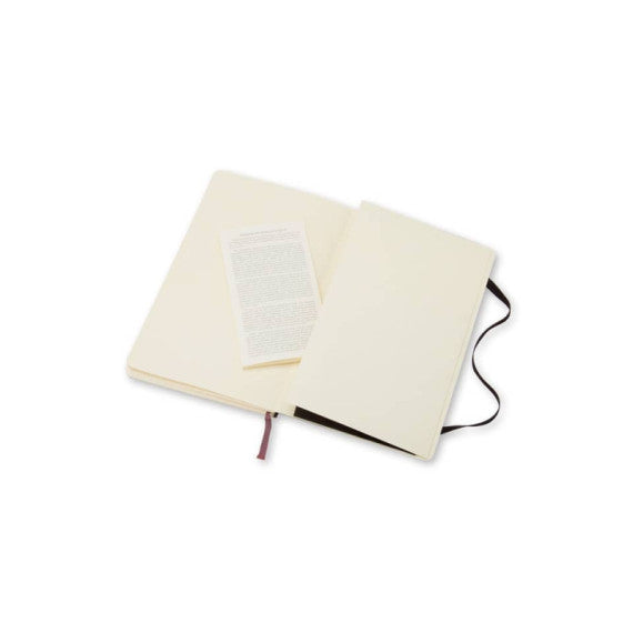 Taccuino a righe large 13x21 cm copertina morbida Moleskine nero QP616