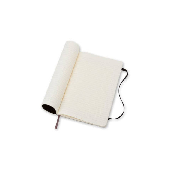 Taccuino a righe large 13x21 cm copertina morbida Moleskine nero QP616
