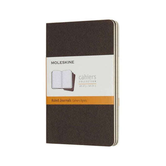 Taccuino Moleskine Cahier set 3 pezzi - pagine a righe - nero cahier