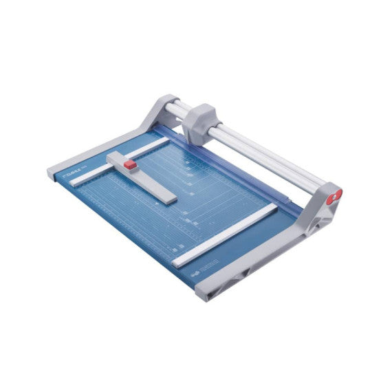 Taglierina a rullo Dahle di terza generazione con pressino automatico luce 360 mm blu - R000550