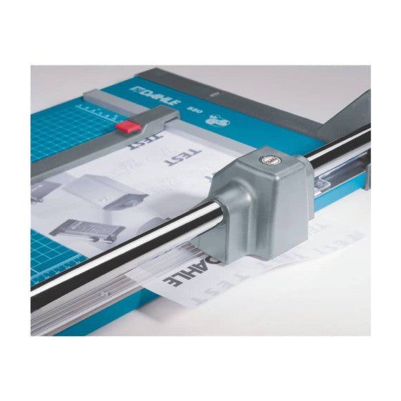 Taglierina a rullo Dahle di terza generazione con pressino automatico luce 360 mm blu - R000550