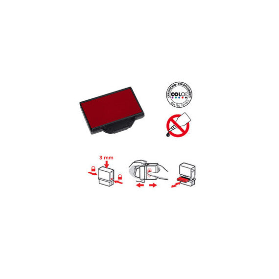 Tampone di ricambio E/20 - rosso - Colop
