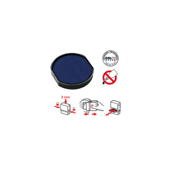 Tampone di ricambio E/R45 - blu - Colop