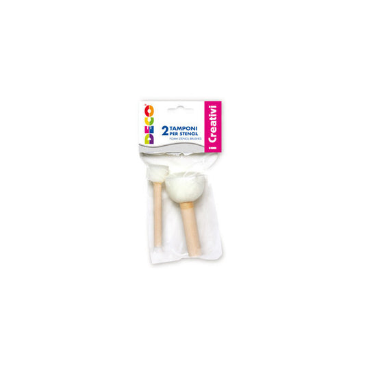 Tampone in spugna per stencil - ø 2- 4 cm - Deco - blister 2 pezzi